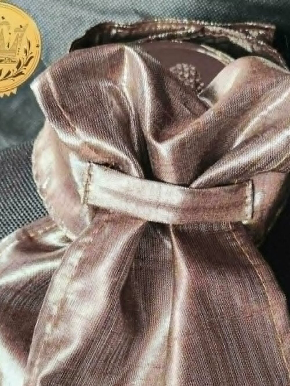 STOCK TIE for Equestrians Pre-Tied ROSY GOLD Copper "Tucson" New by ORNAMENTS